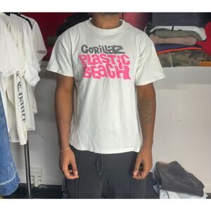 y2k gorillaz plastic beach band tee